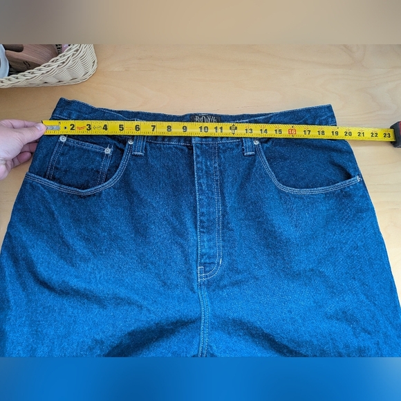 VINTAGE Y2K Boxy Jeans 40x32 100% Cotton Loose Fit Baggy Style - Picture 12 of 12